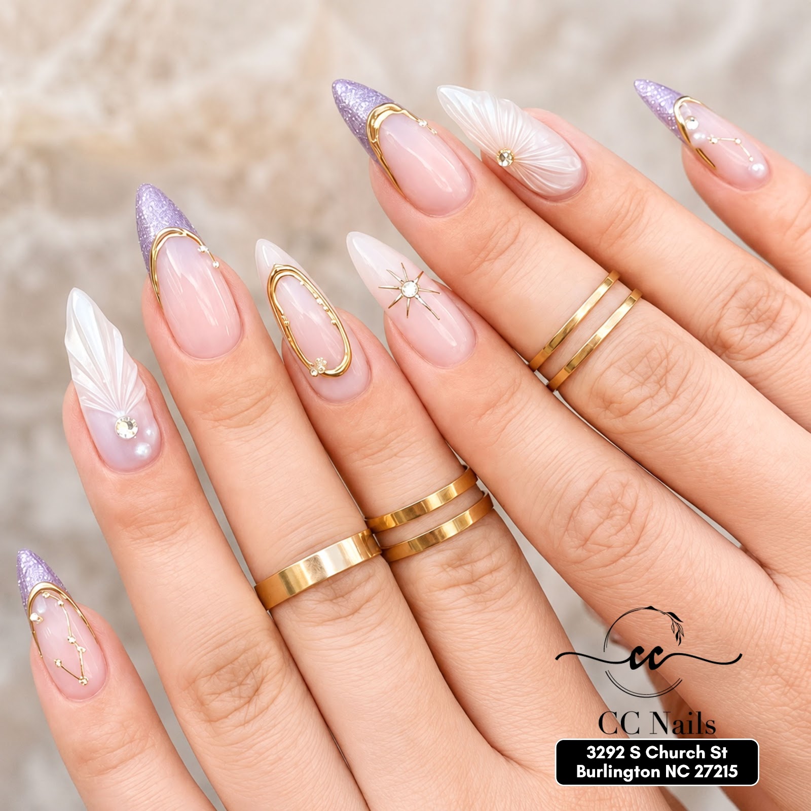 C C Nails nail work in Burlington, North Carolina
